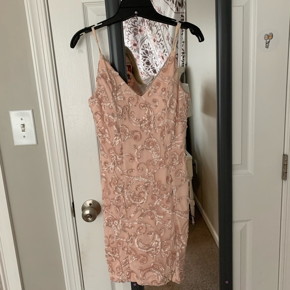 Rose Gold & Pink Mini Dress